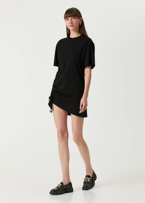 Black Ruched Mini Dress Black Ruched Mini Dress