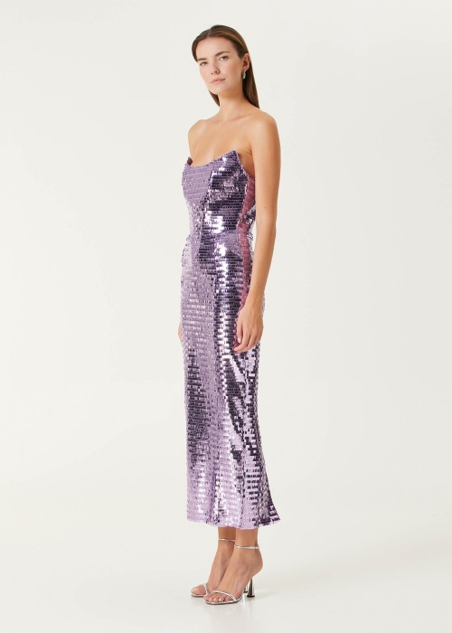 lilac Embroidered Party Dress lilac Embroidered Party Dress